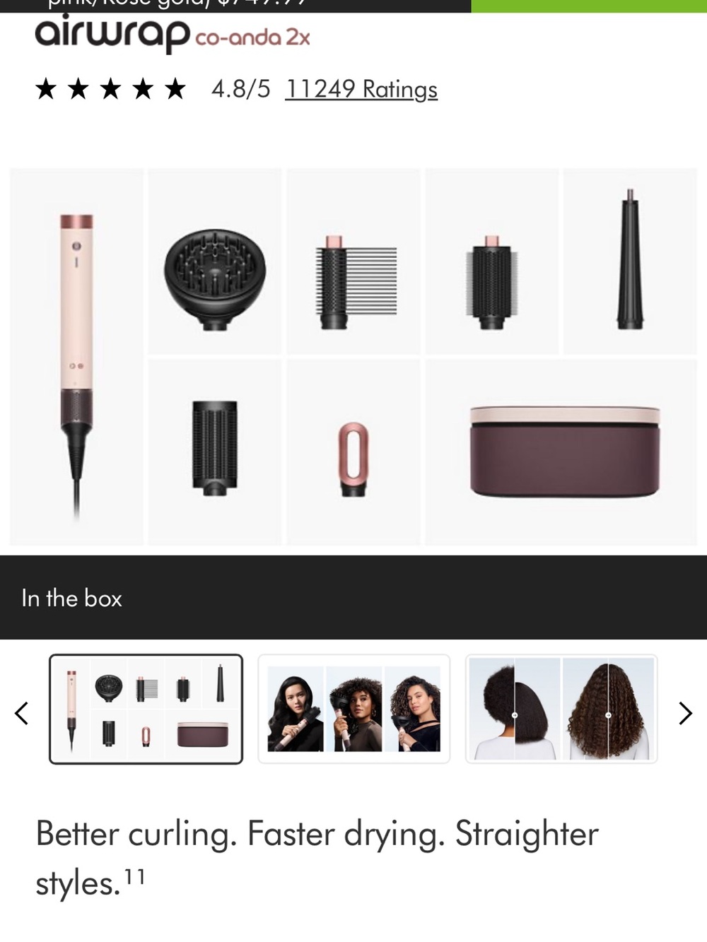 Dyson Airwrap Coanda 2X Hair Styler - Pink and Rose Gold Accents